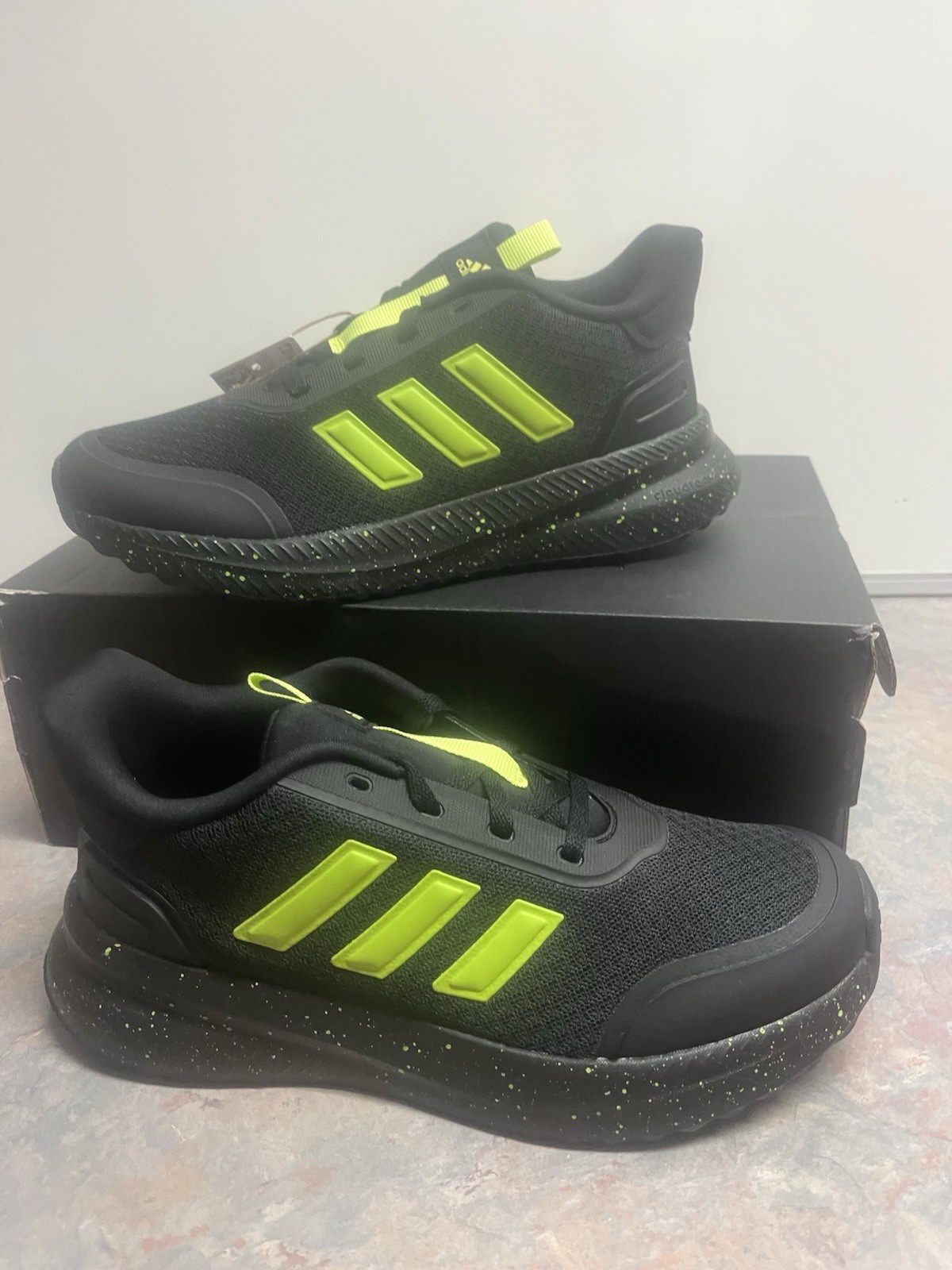 adidas X_PLRPATH KJ1817 Breathable Mesh Low Top Lace-Up Sneaker Black/Green