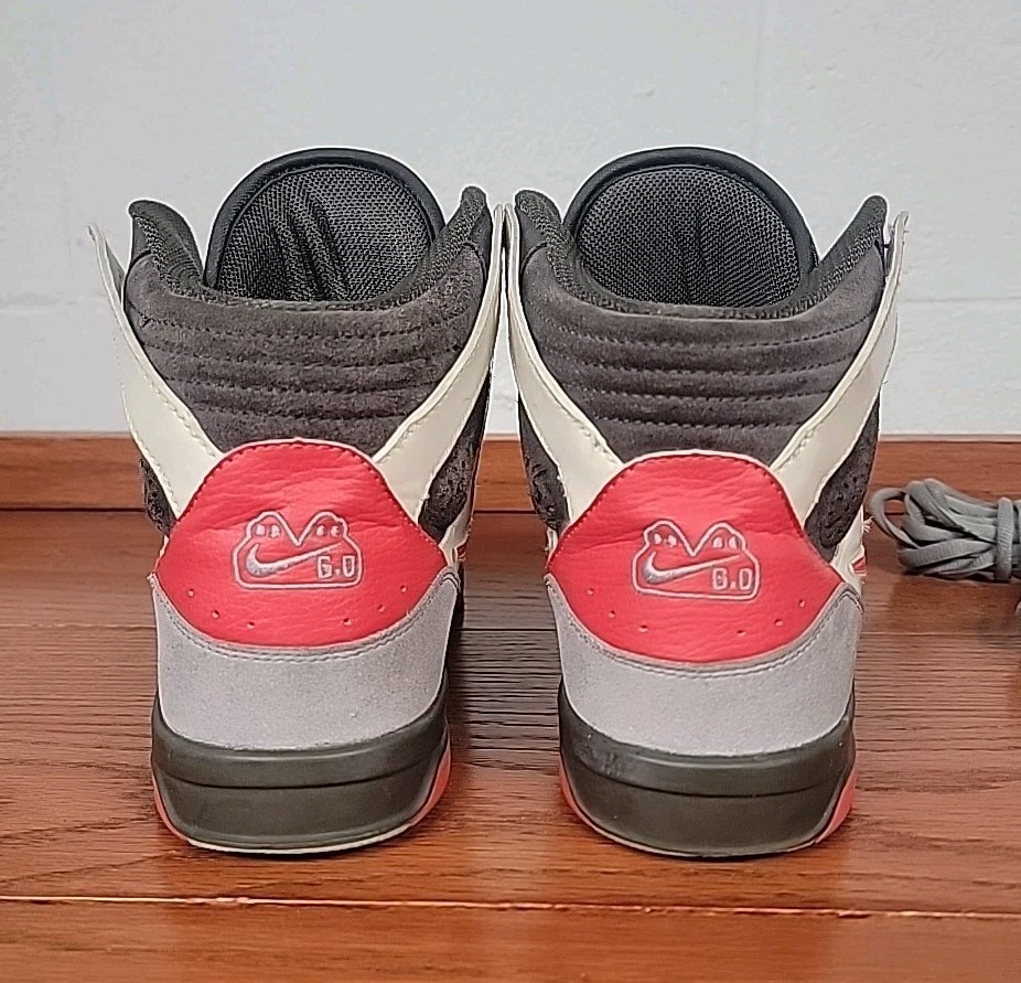 Nike 6.0 Zoom Oncore High 354704-061 Grey Red Black Vintage 2008 Mens Size 10