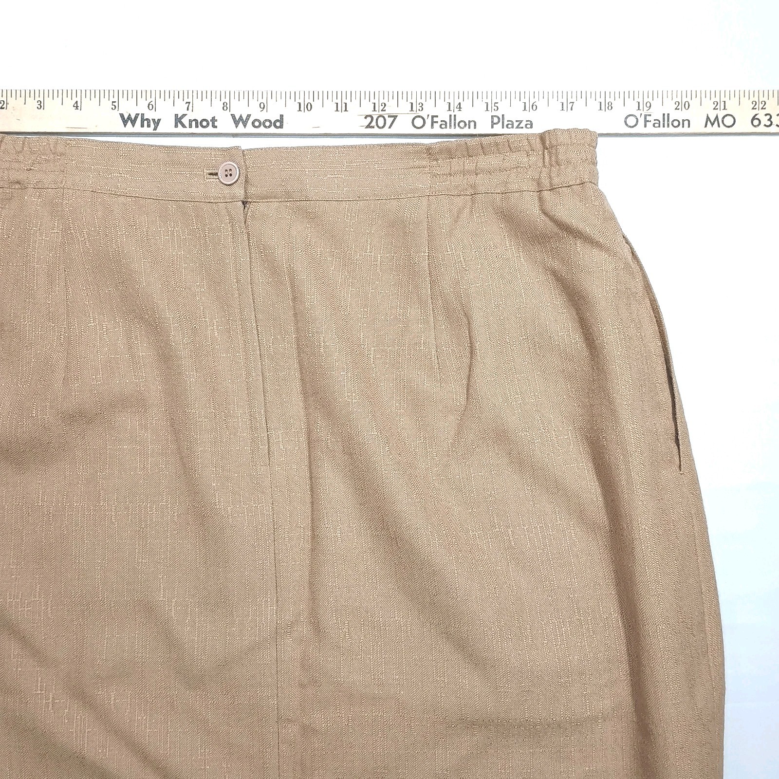 Amanda Smith II Brown Pencil Skirt Size 16W Office Career Wear Vintage