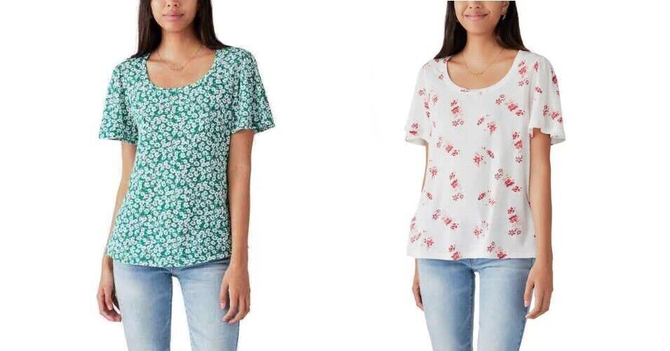 Lucky Brand Ladies’ Flutter Sleeve Top