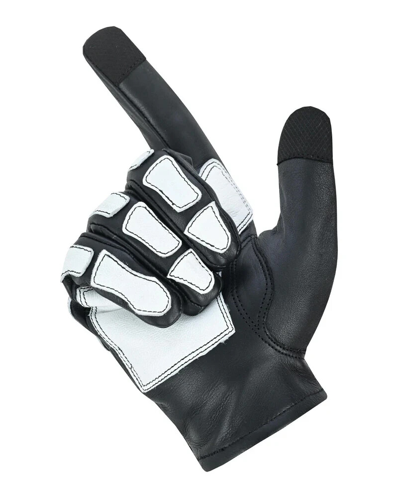 Biker Skeleton Bone Gloves Racing Cycling Motorcycle Mechanics Full Finger New