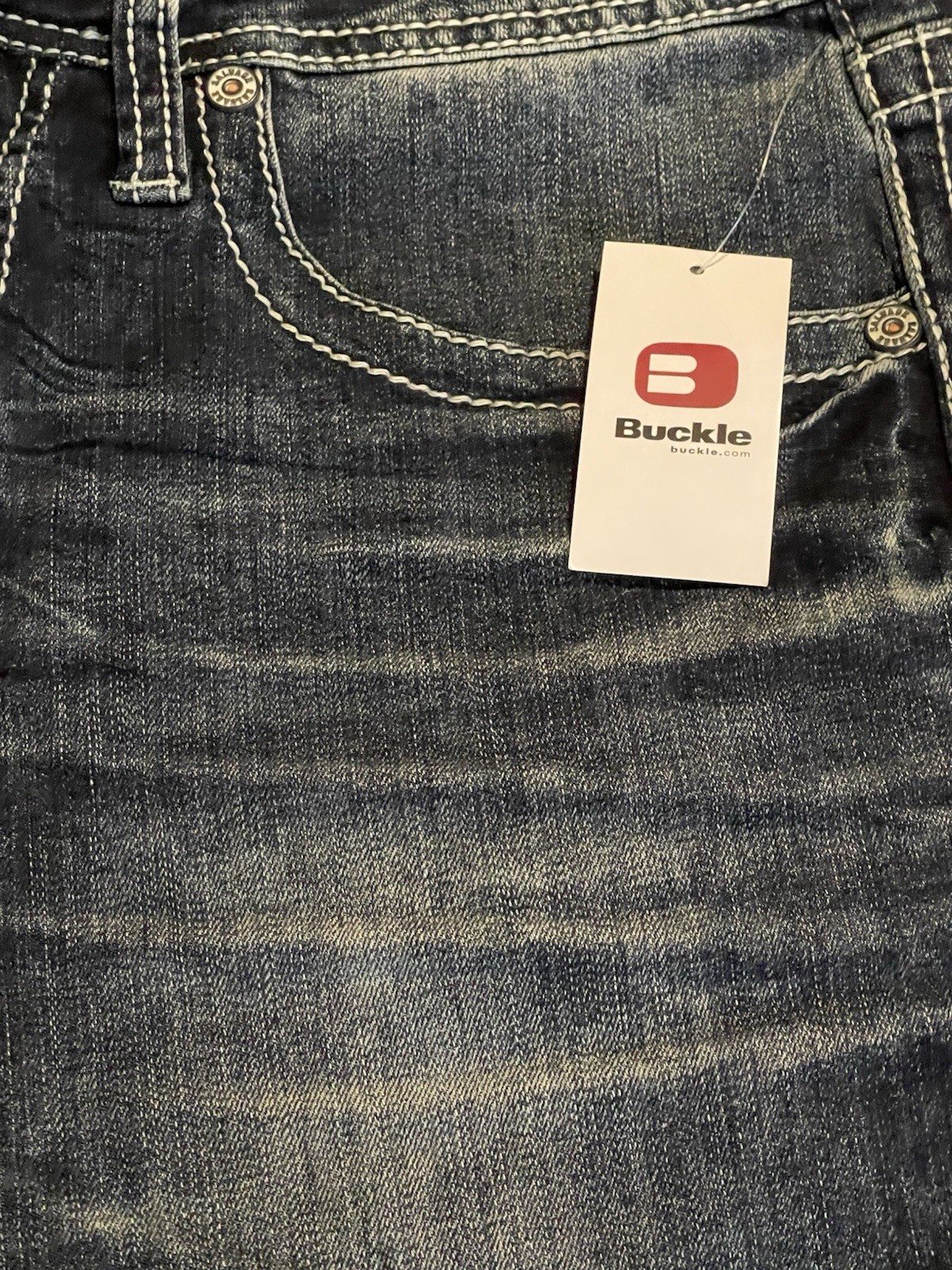 Salvage Buckle Mayhem Straight Jeans Regular Fit Size 32/32 Black Wash NEW W/TAG