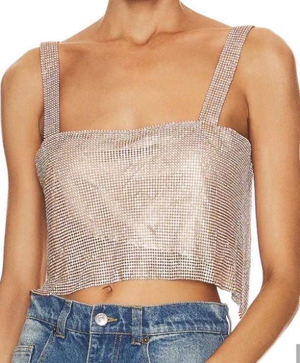 SNDYS Audrina Top in Gold XS $67!!