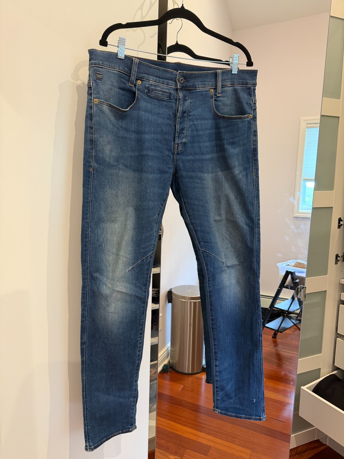 MENS GSTAR RAW BLUE JEANS SIZE 35/32 VERY GOOD CONDITION SLIM FIT