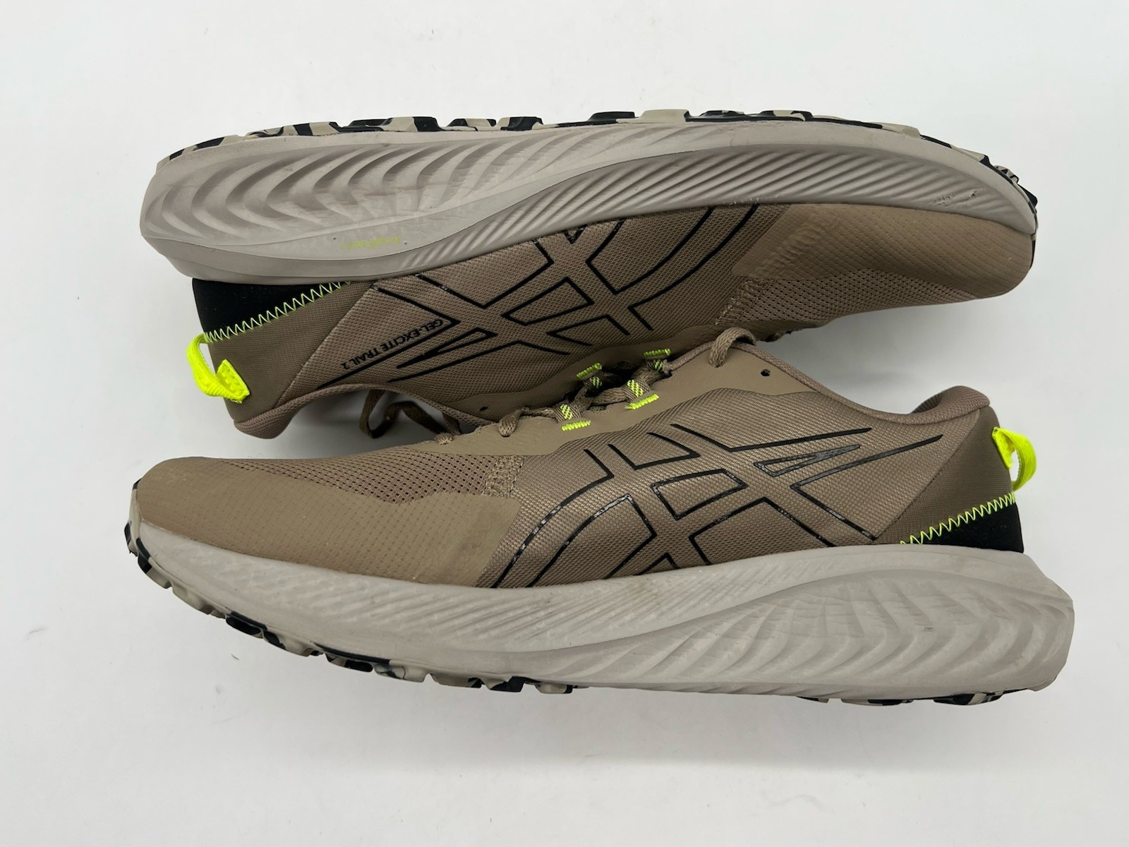 Asics Gel-Excite Trail 2 Men’s Size 14 Khaki Black Mesh Running Sneakers Shoes.