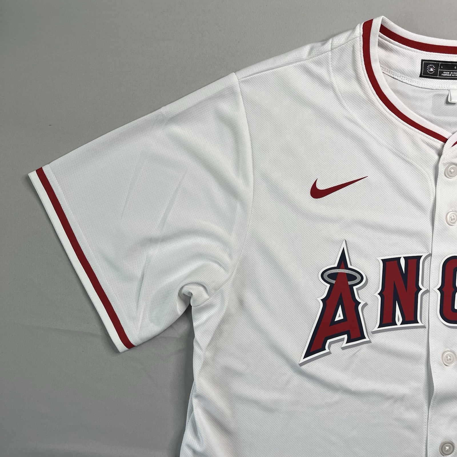 Nike Los Angeles Anaheim Angels Baseball Jersey Mens Large White MLB Blank Back