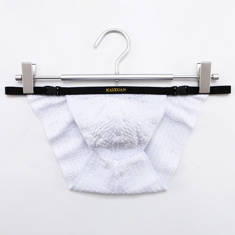 Mens High Fork Thin Belt Underwear Knitted Low Rise Underpants U Bulge Pouch