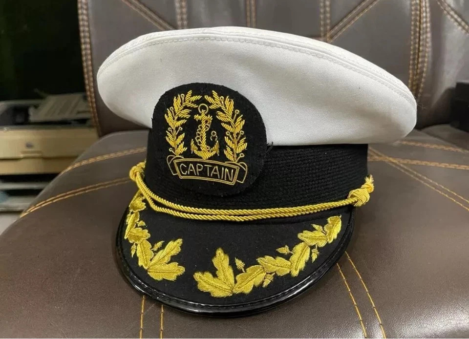 Captain Sailor Yacht Commander Hat – Classic Navy Skipper Ship Cap