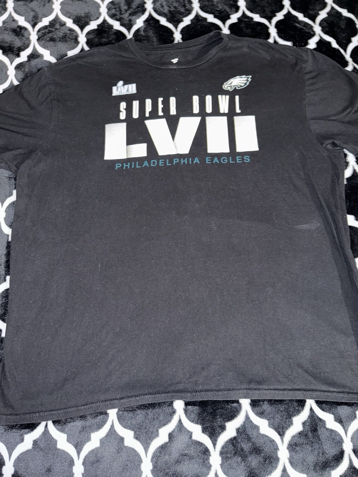 Philadelphia Eagles Super Bowl Mens T-Shirt Size XL Black Fanatics Football NFL