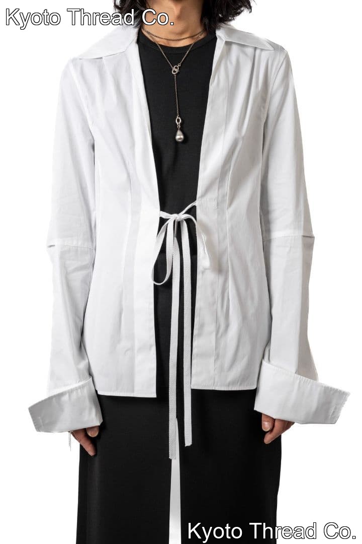 Ann Demeulemeester White Long Sleeve Shirt Size 40 featuring Flare Sleeves