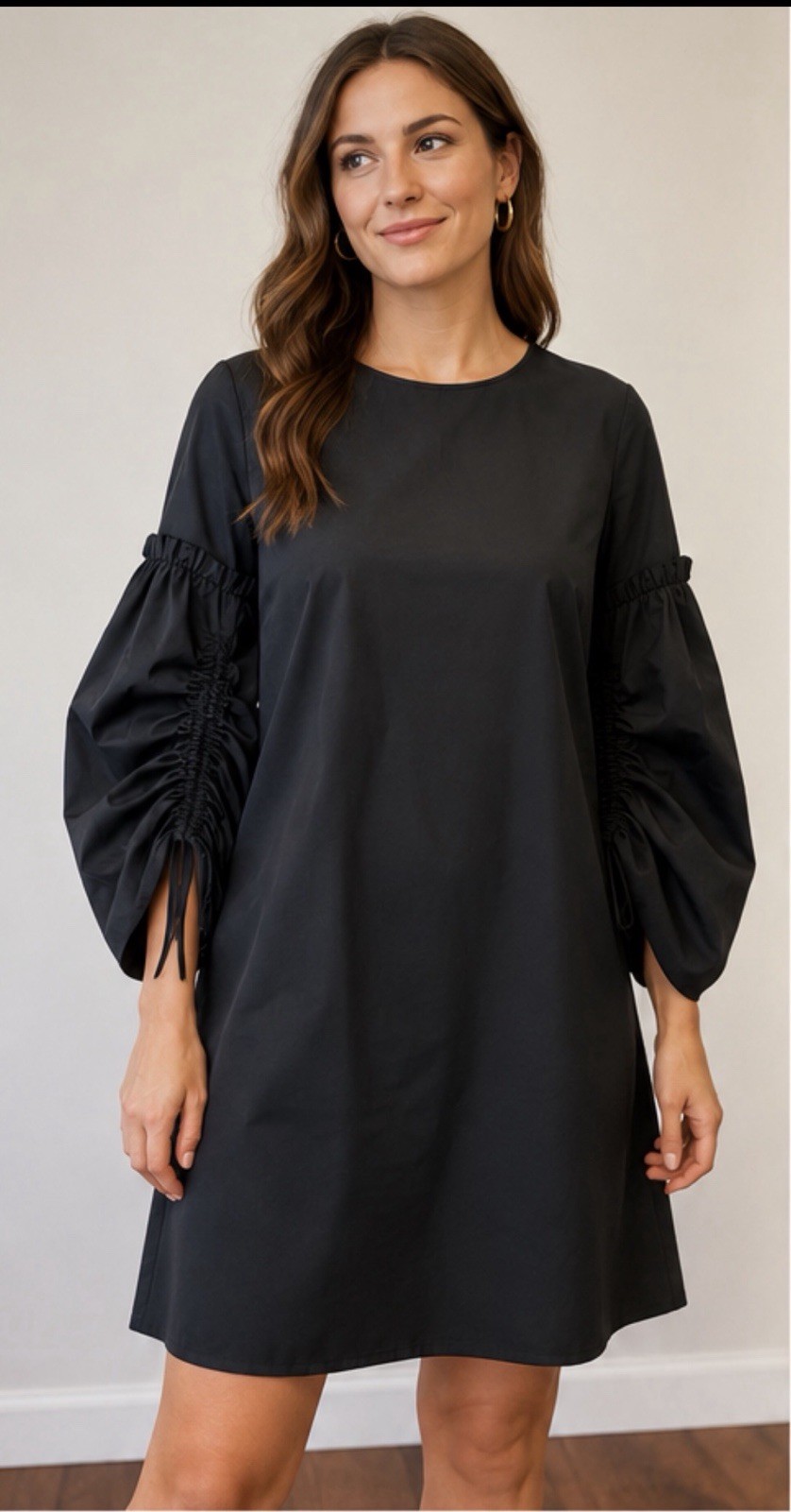 Nordstrom Halogen Ruched Sleeve Mini Shift Chic Cocktail Date Night Dress