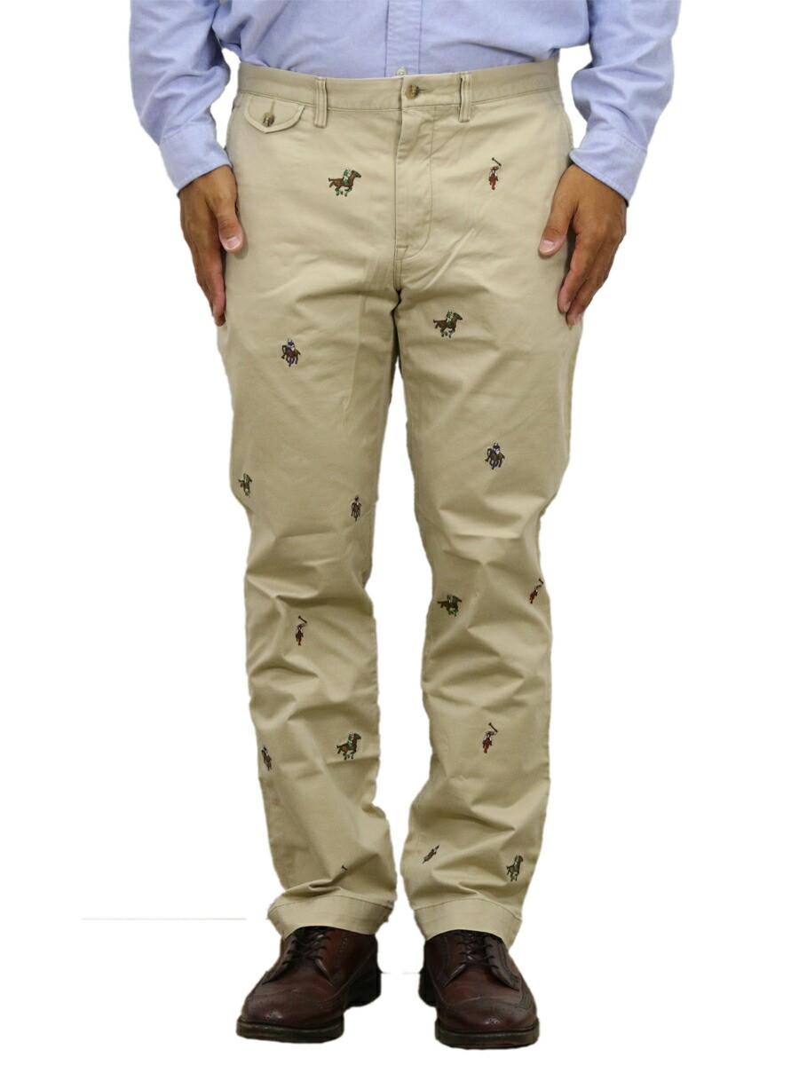 Polo Ralph Lauren Stretch Straight Fit Chino Pants with Multi-Horses, Ponies