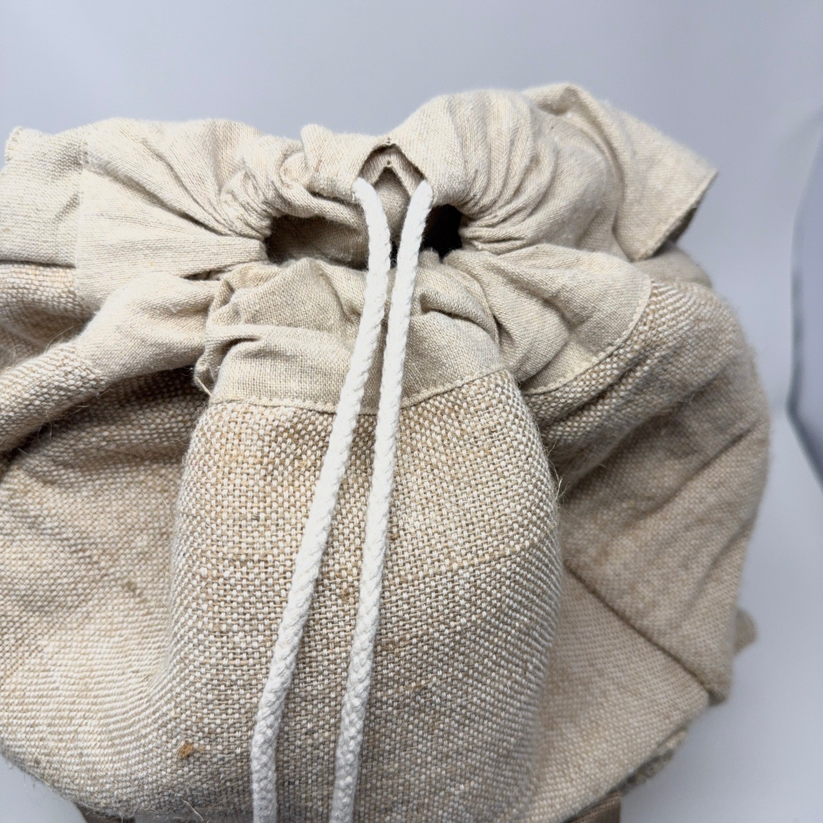 Pure Hemp Backpack Made in Nepal Beige Rucksack THC Free Day Pack Lightweight