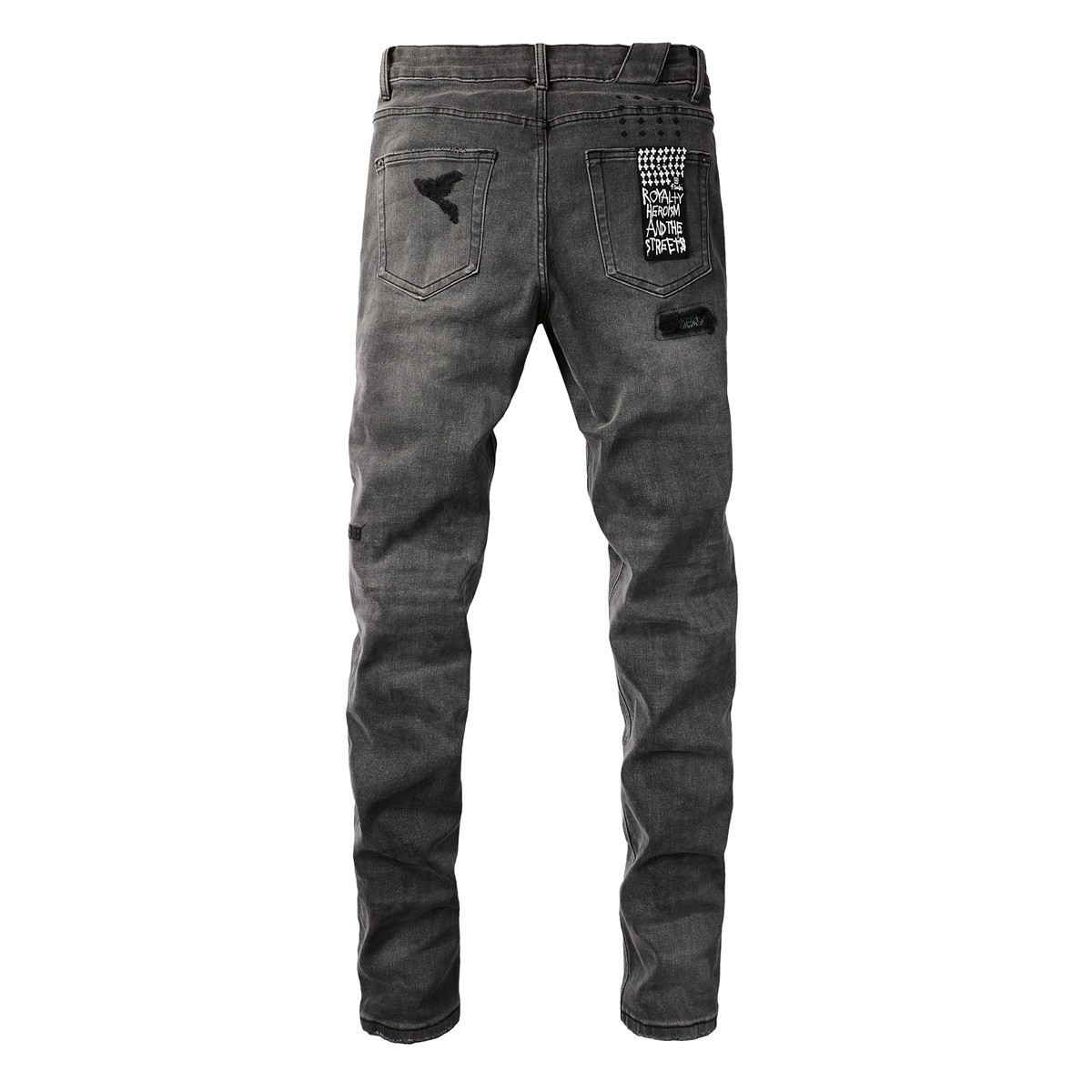 NEW KSUBI Men’s Black Letter Printing Ripped Pants High Street Fashion Jeans NEW