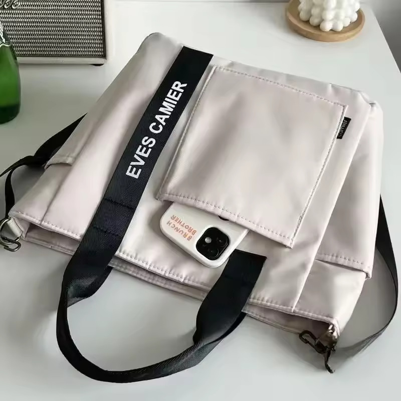 Womens Waterproof Nylon Tote Large Capacity Shoulder School Work Travel Bag