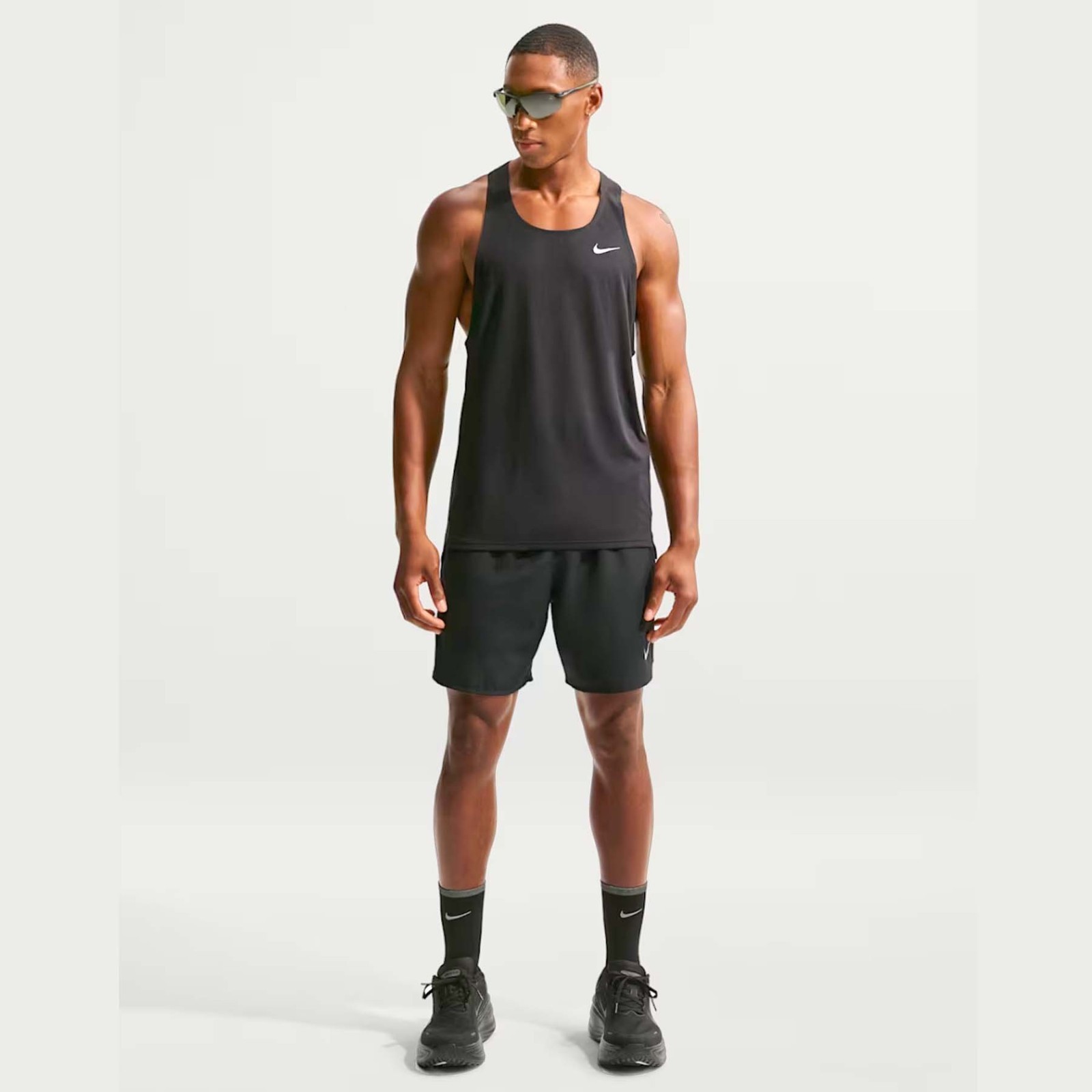 Nike Men’s Dri-FIT Fast Running Singlet Tank Top Black FN4229-010