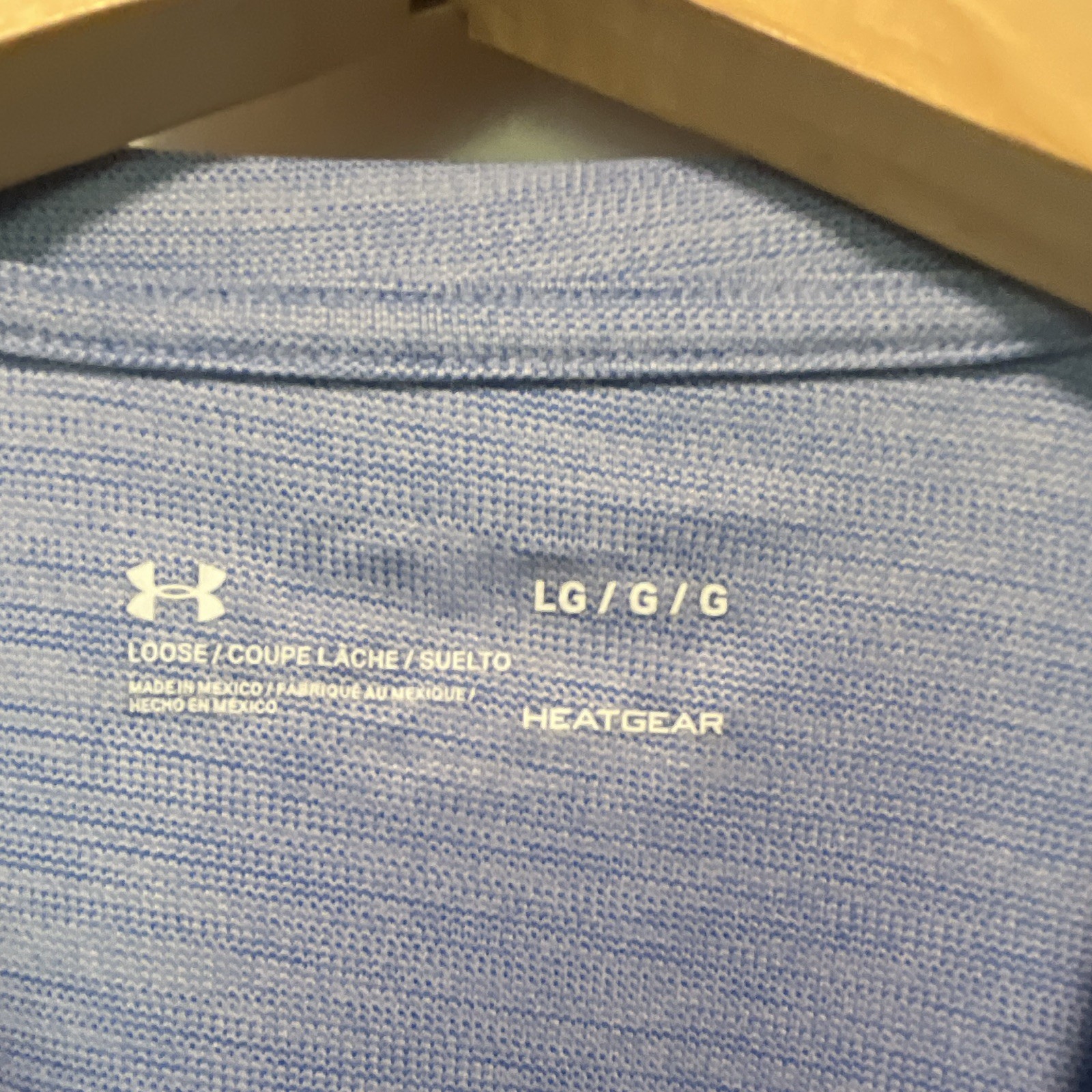 Under Armour HeatGear Men’s L Blue Loose Fit Crew Neck Raglan T-Shirt