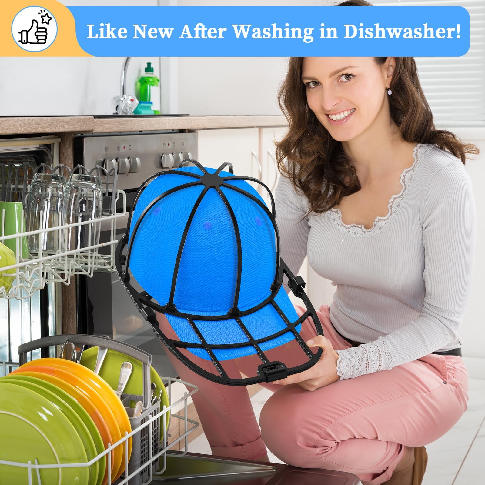 Eiito Hat Washer for Washing Machine – Cleaner 13 x 8.6 x 5.9 inches, black