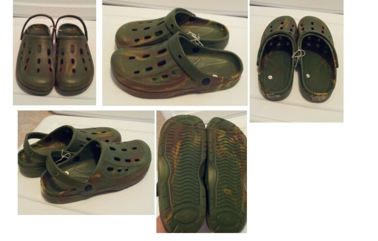 Camouflage Clogs Slip-On Shoes Size Men-9 Women-11 Moveable Straps Vented NEW