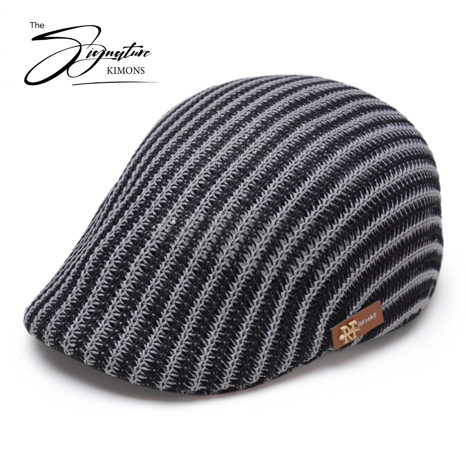 Classic Striped Mesh Ivy Hat Breathable Summer Newsboy Gatsby Cap Golf Driving