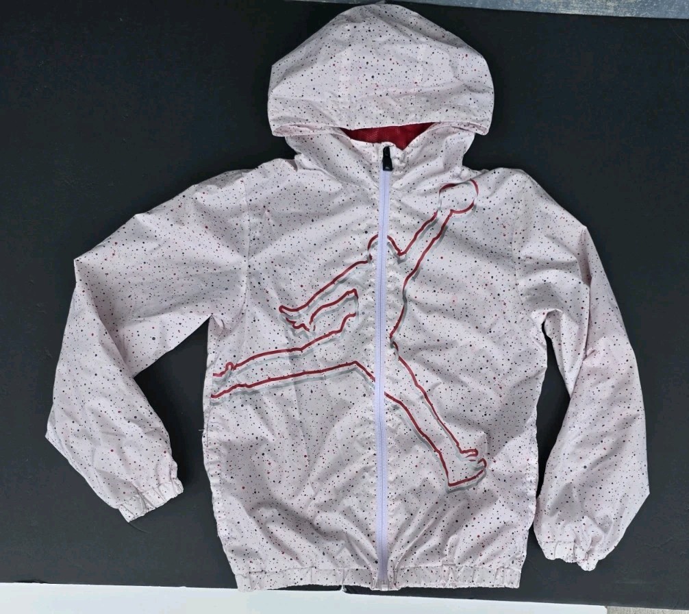 Jordan Full-Zip Hoodie Jacket Speckle Jumpman Youth Red White M 13