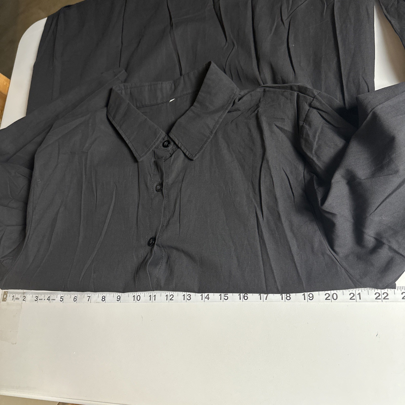 100% Cotton Duster Maxi Shirt Dress Button Front Pockets Minimalist Utility XL