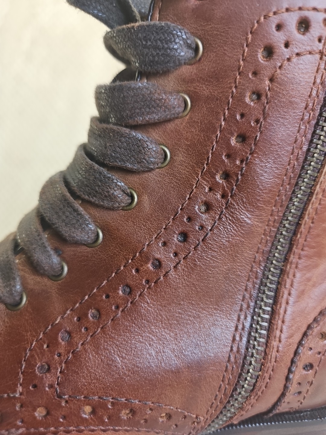 Blake Mckay Bryon Wingtip Chukka Boots With Side Zipper And Front Lace up Sz 12