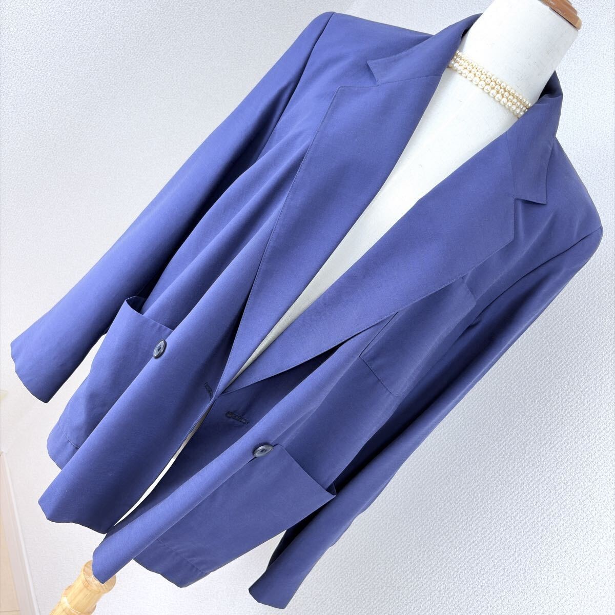PENNYBLACK Silk Blend Oversized Tailored Jacket Navy Blue Size 42