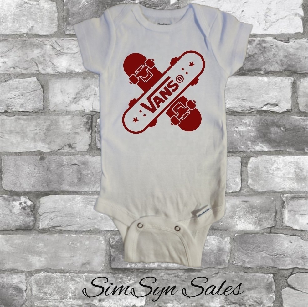 Vans Unisex Gerber Baby Band Onesie 0-3 Months Short Sleeve Bodysuit