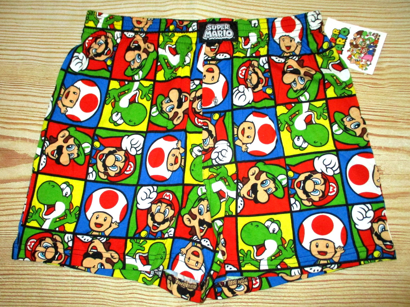 MENS SUPER MARIO SLEEPWEAR BOXER SHORTS SIZE S (28/30)