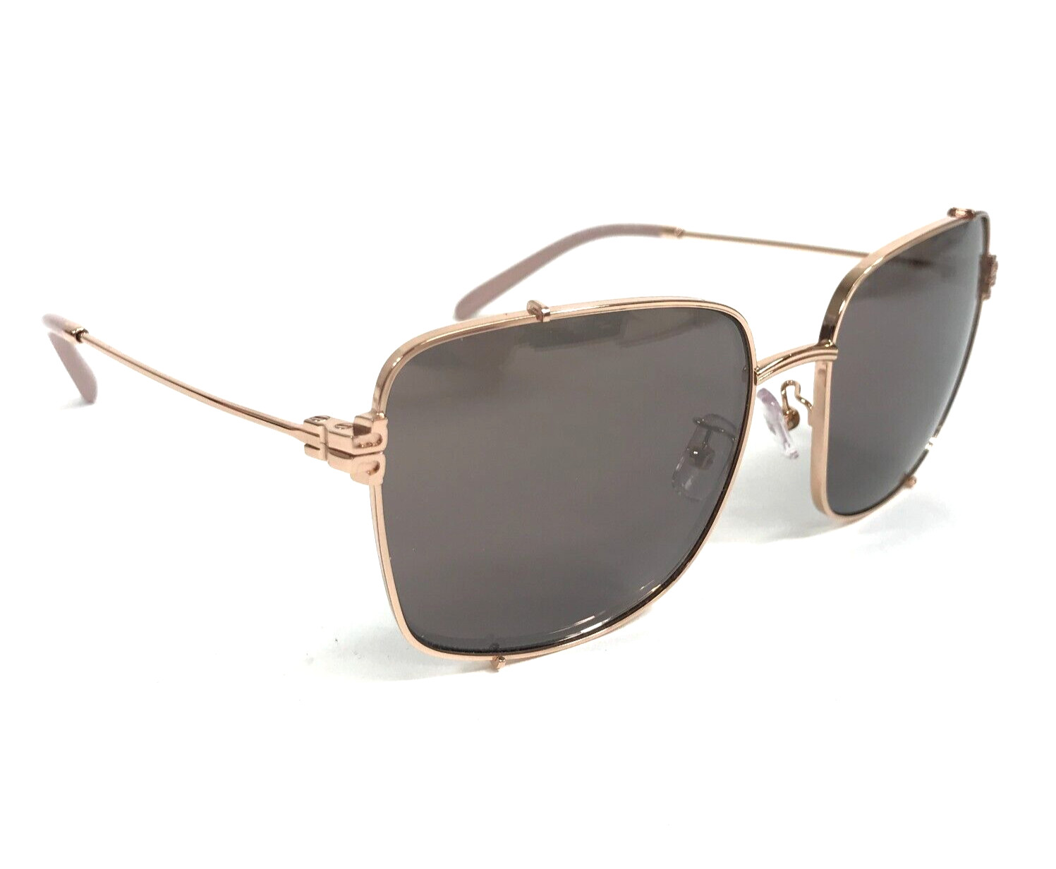 Tory Burch Sunglasses TY6104 33537N Shiny Rose Gold w/ Light Purple Brown Mirror