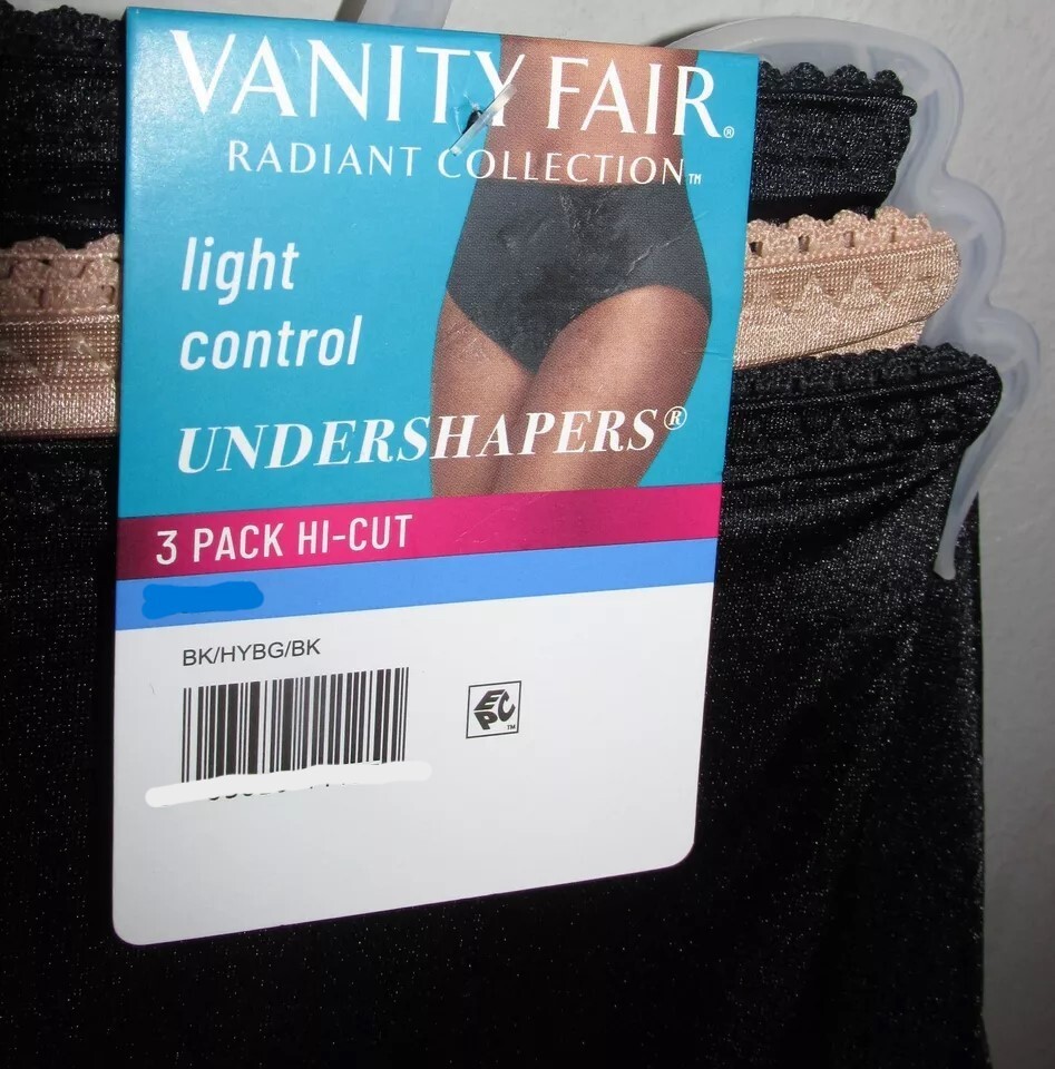 Womens 3Pk Radiant by Vanity Fair Hi-Cut Undershapers (Size 5X) BRAND NEW W TAGS