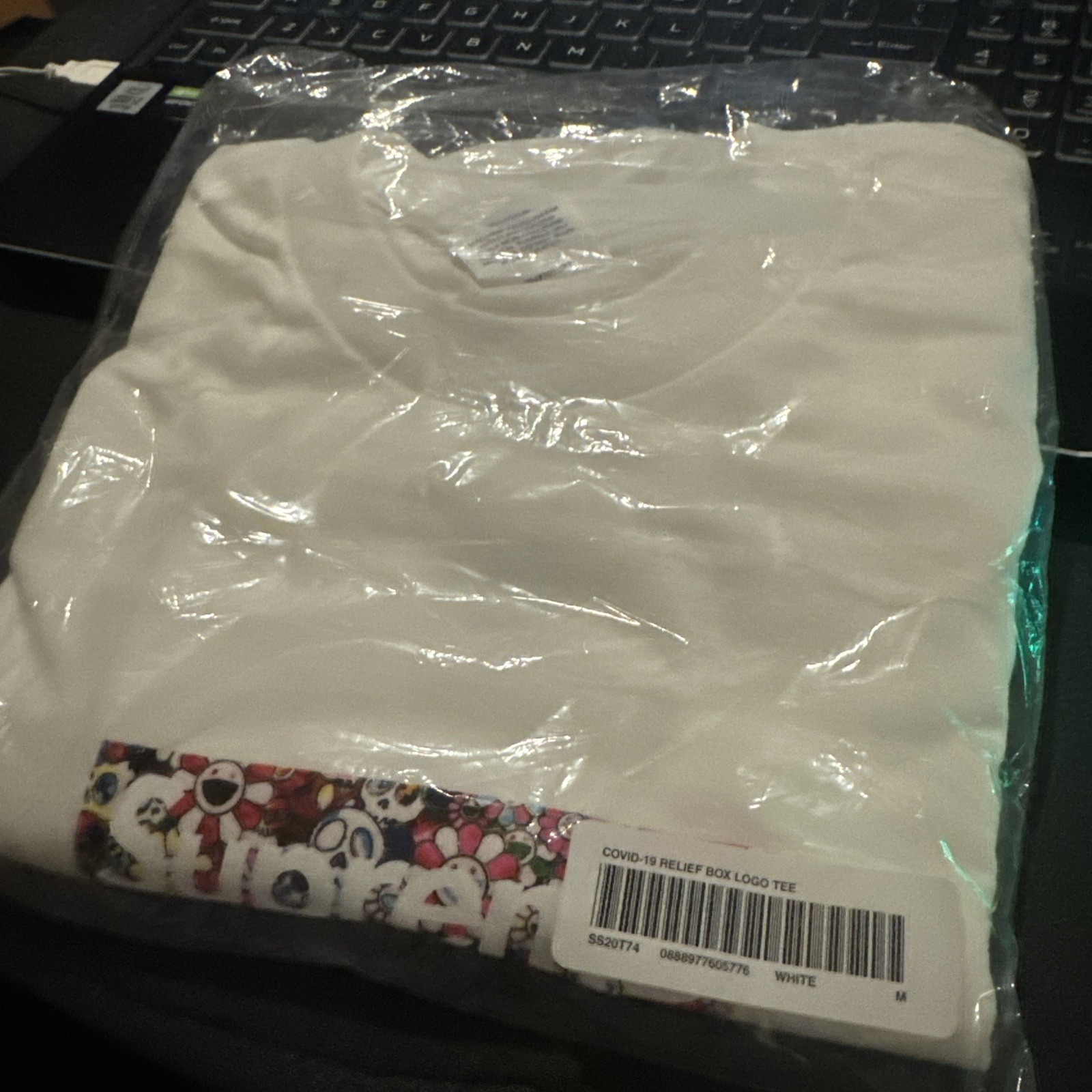 New In Bag Supreme x Murakami COVID-19 Relief Box Logo Tee ‘White’ medium SS20