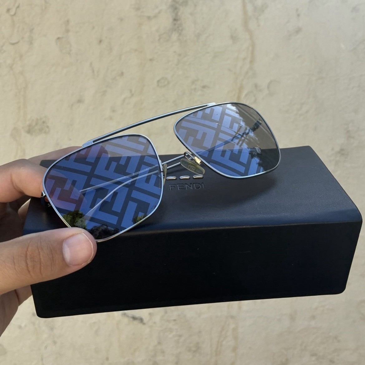Fendi Monogram Aviator Sunglasses