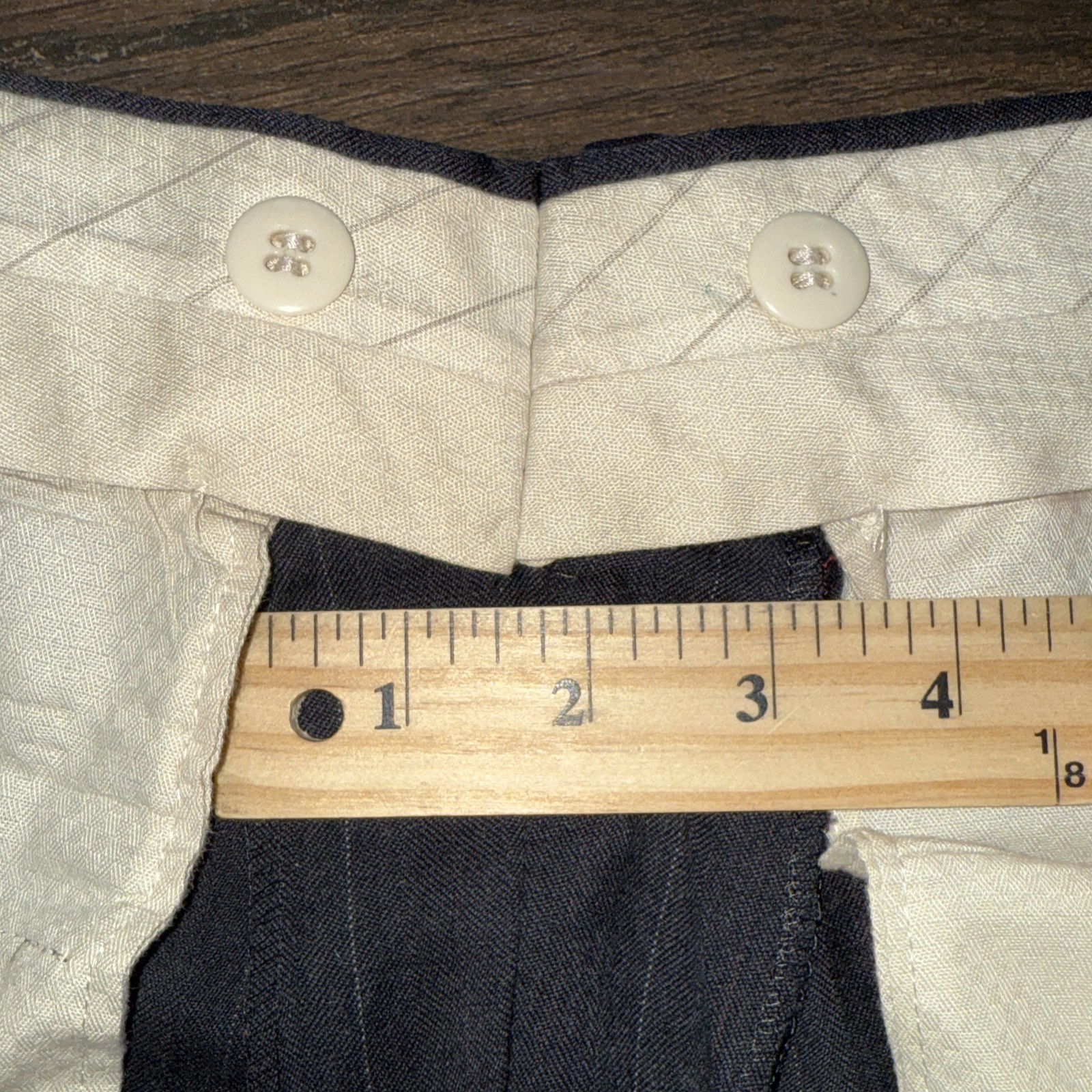 Hickey Freeman Suit Men 42R 32×31 Wool Gray Pinstripe Pleated Cuffed USA