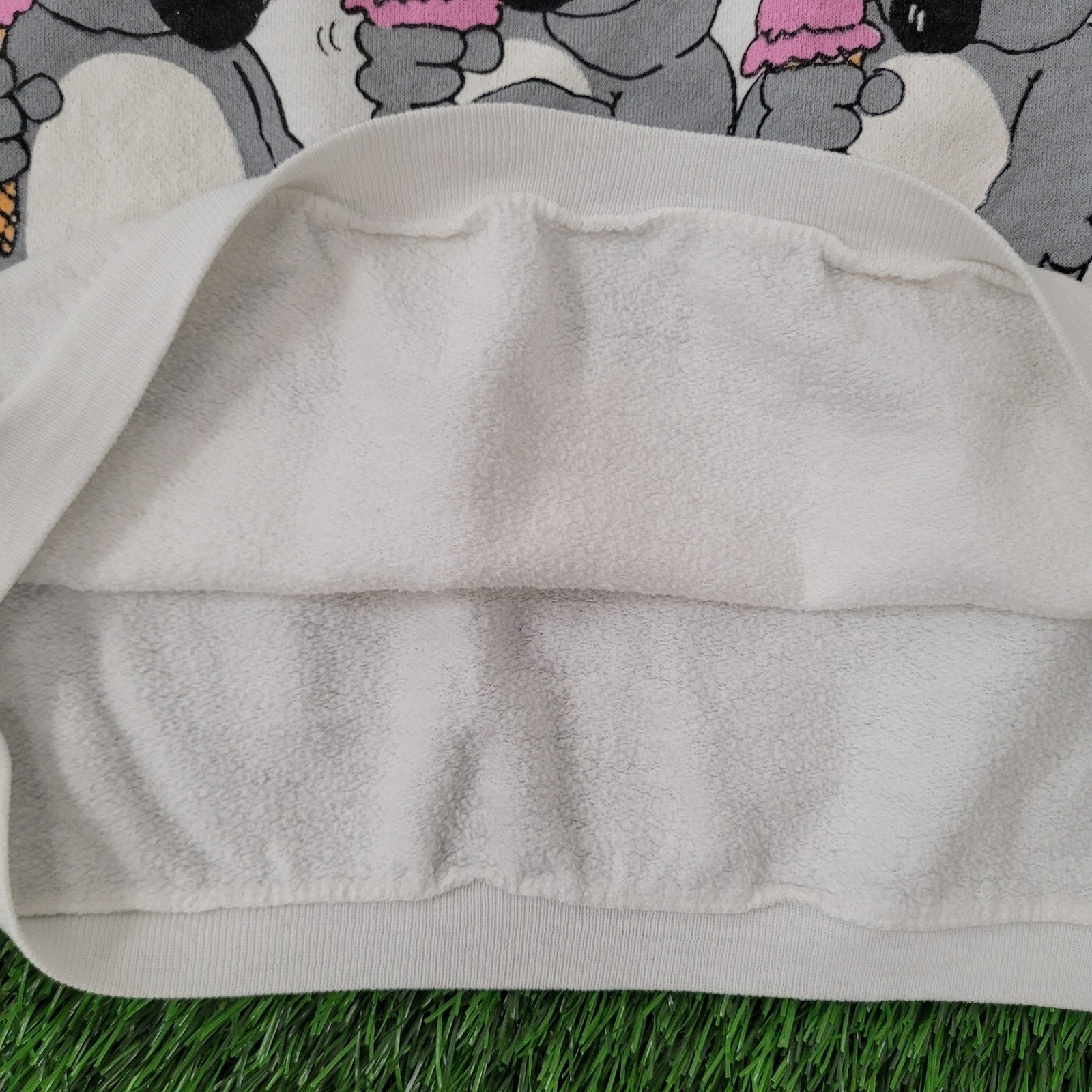 Vintage 80s Koala Bear Cropped Sweatshirt Womens XL 23×19 White