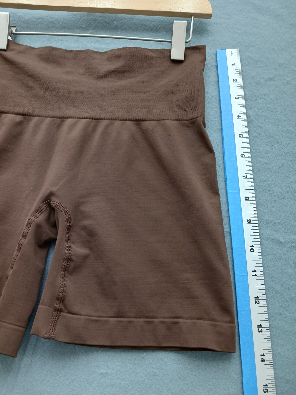 SKIMS Women Compression Shorts Size Unknown Cocoa Brown Nylon Blend Stylish