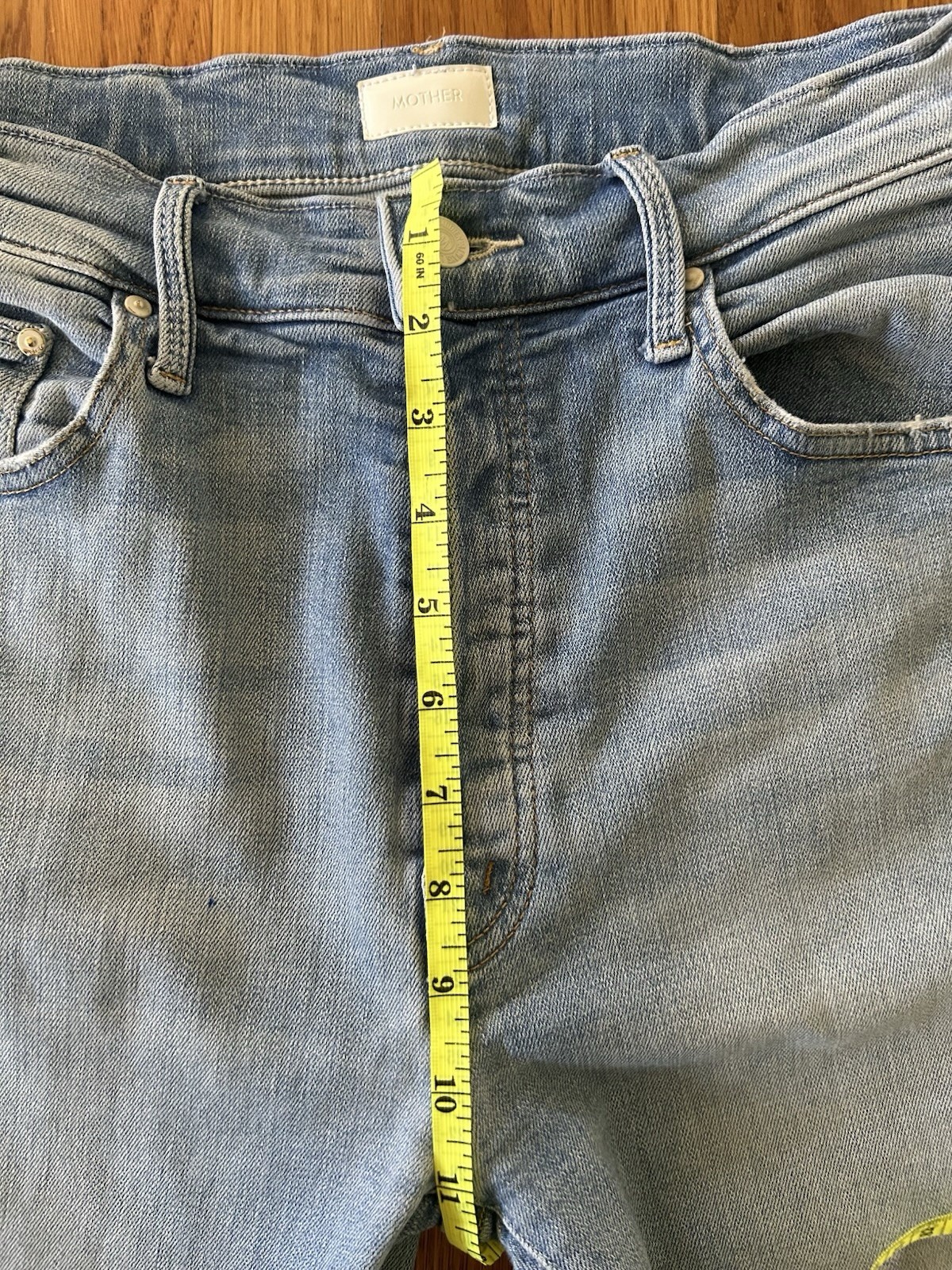 Sz 28 | MOTHER Hiker Hover | High Rise Straight Jeans | Light Wash | Excellent