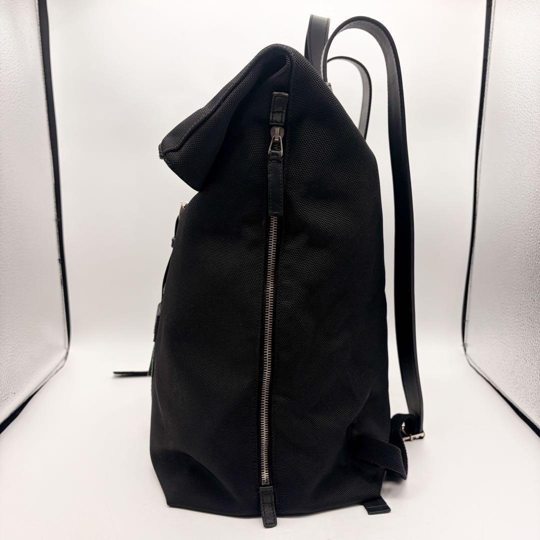 Gucci backpack techno canvas Sherry line leather black Gift Present 0611b
