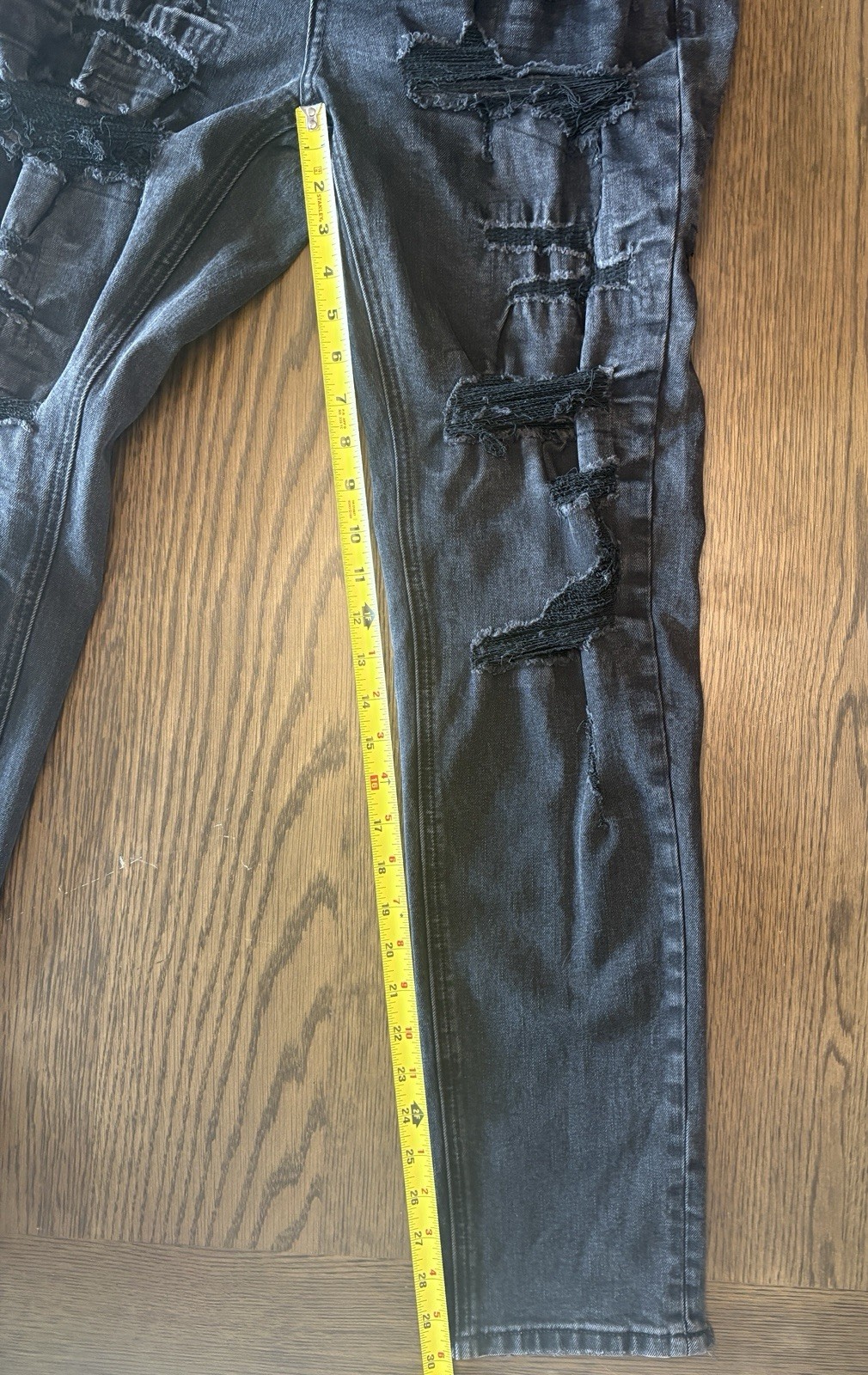 Ksubi Van Winkle Hunter Skinny Jeans black washed/distressed finish 36W X 30L