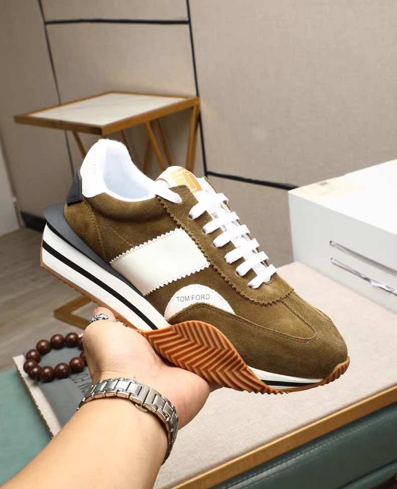 Brown White Colorway Tom Ford James Men Sneakers🧶