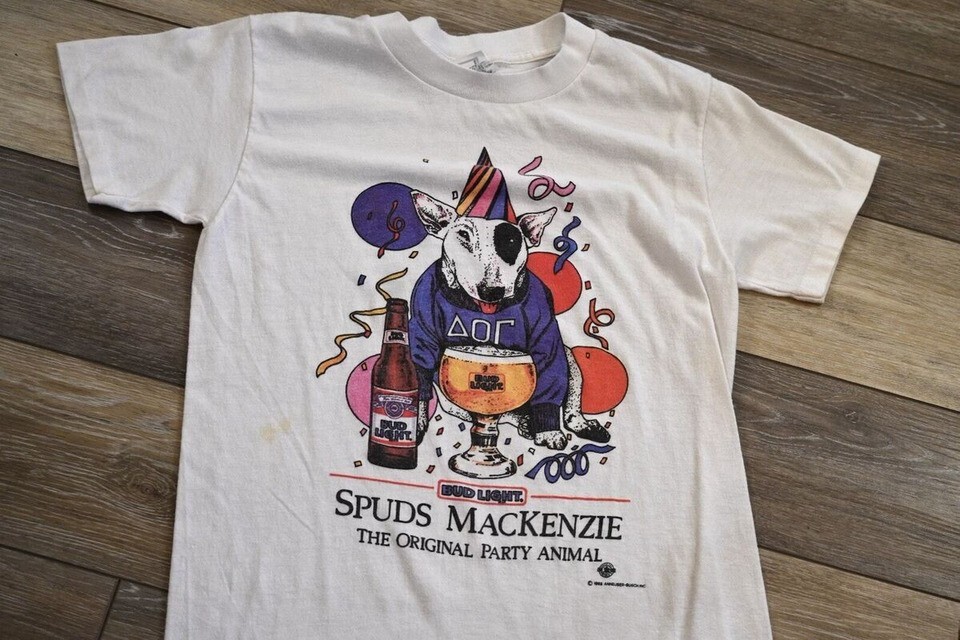 Unisex Spuds Mackenzie T Shirt All Size S-5XL short sleeve HA7833
