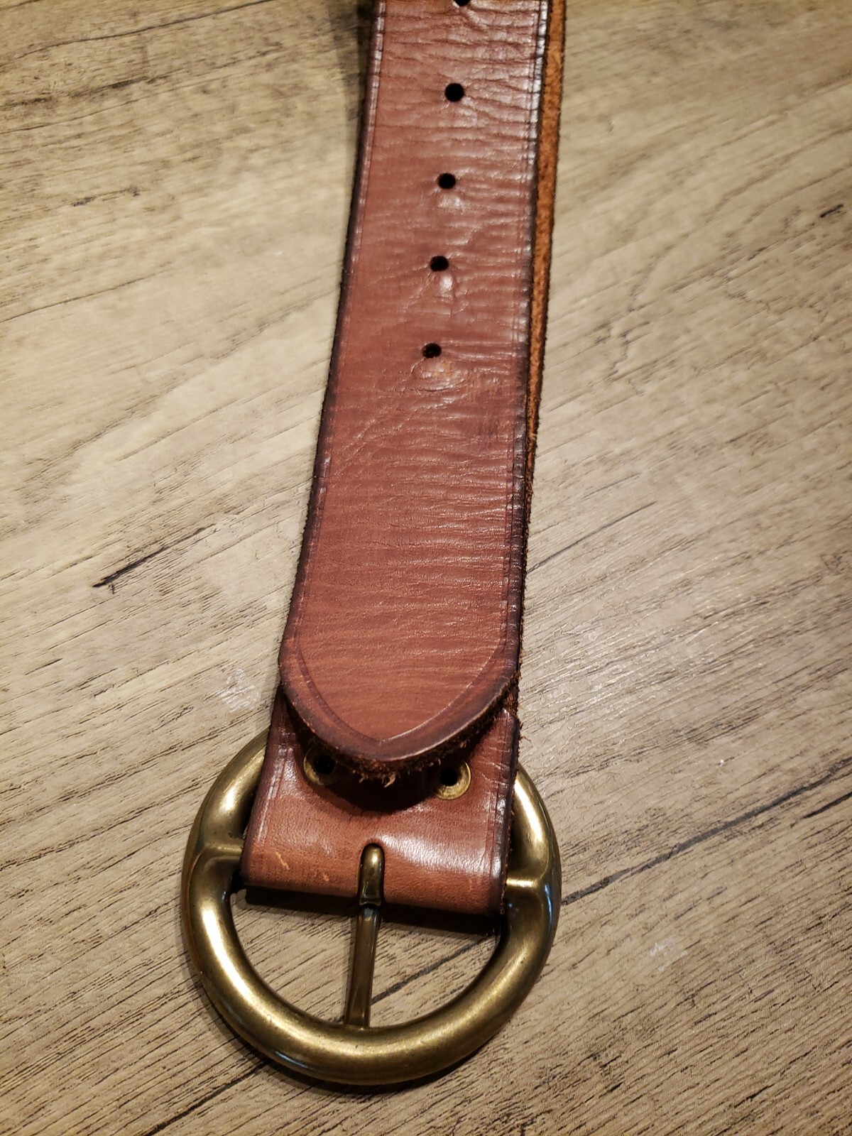Mossimo Supply Co Genuine Leather Belt 2-Tone Brown Tooled Braided Women30/75cm.