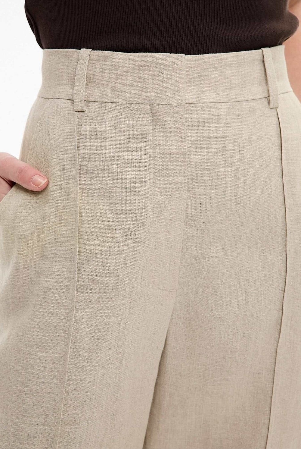 Witchery Size 16 100% Linen Blend Wide Leg Tailored Pants **SEE DESCRIPTION**