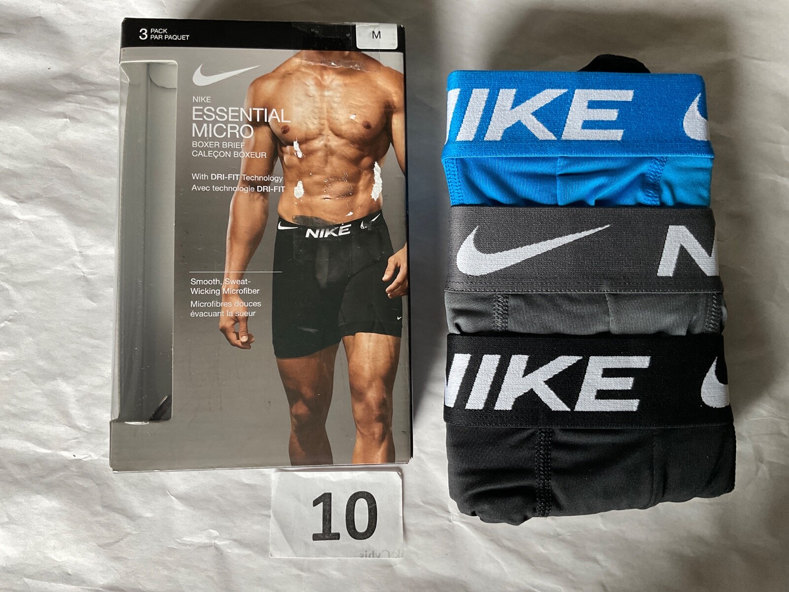 Nike Essential Micro 3-Pack Boxer Brief Dri Fit New Orange Blue Gray Pink Black