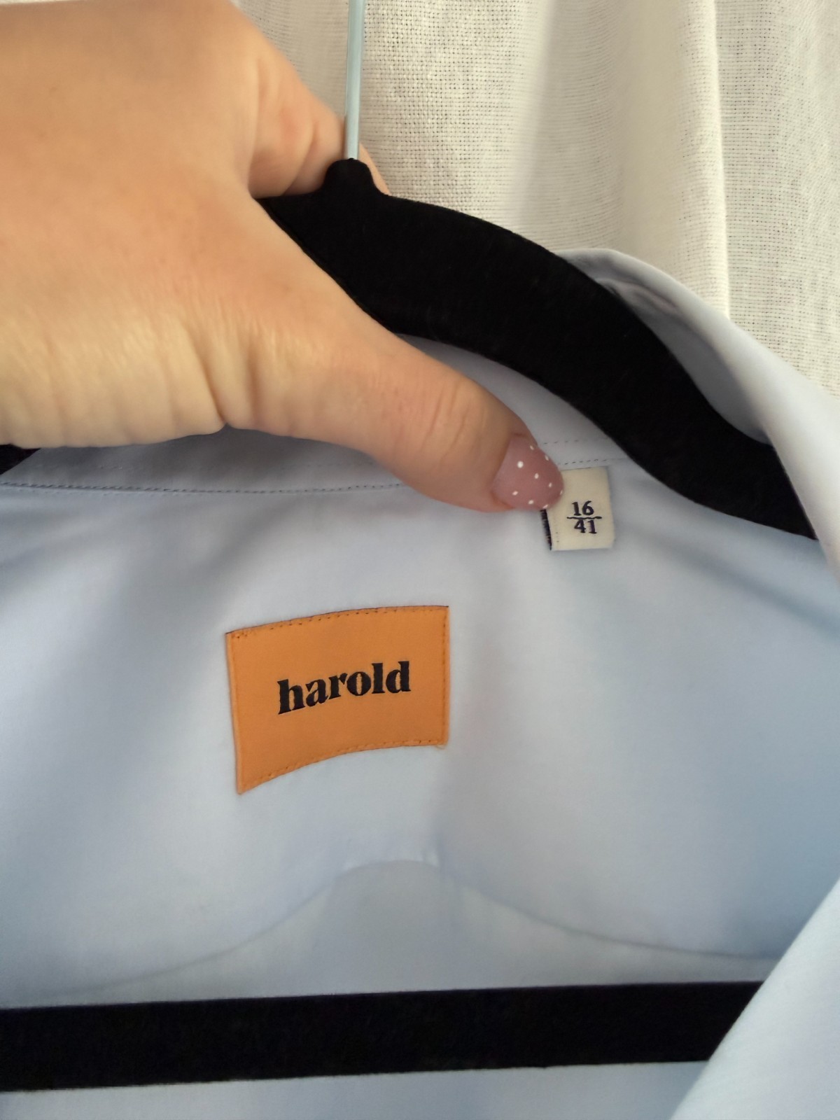 NWT Harold by Harry Rosen Men’s Dress Shirt Size 16 Light Blue Spread Collar $19