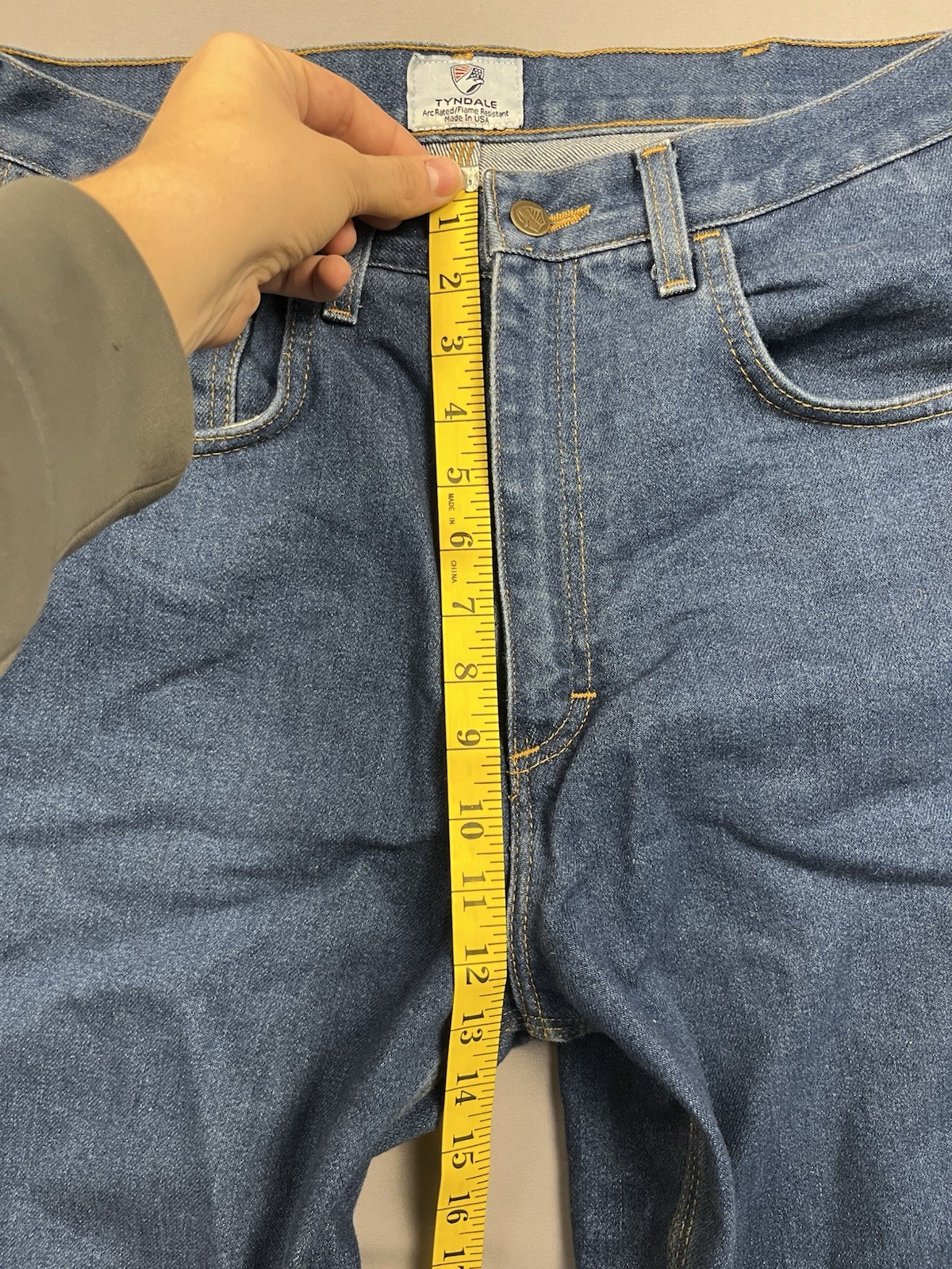 Tyndale FR Jeans Mens 34×31 Blue Denim Carpenter Arc Rated CAT 2 Made USA F290T