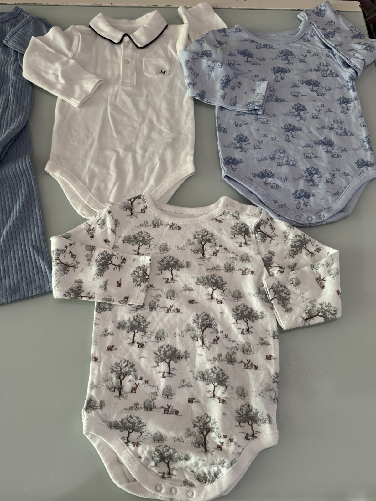 JANIE AND JACK Snow Cub Tan Cable Knit 14 PCS Set & Romper Size 12-18 Month