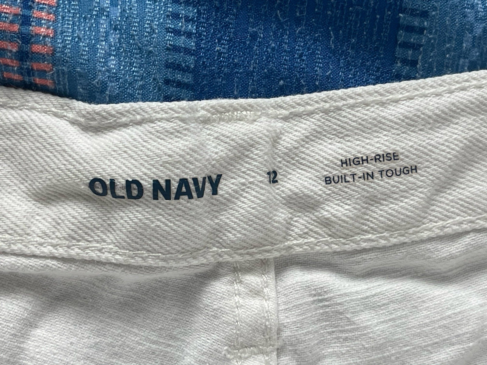 Old Navy White Ripped Denim Jean Shorts-Size 12