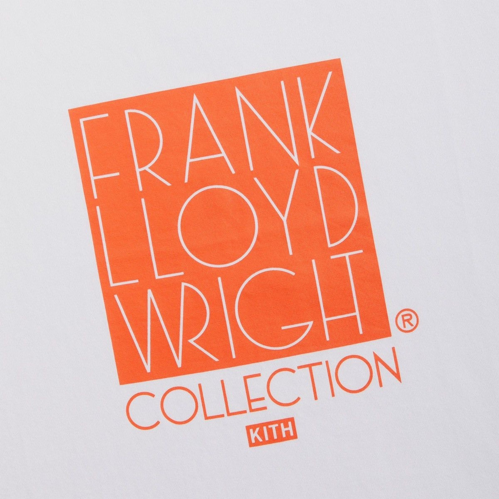 FRANK LLOYD WRiGHT FOUNDATiON BOX LOGO TEE WHiTE KiTH RONNiE FiEG ARCHiTECTURE